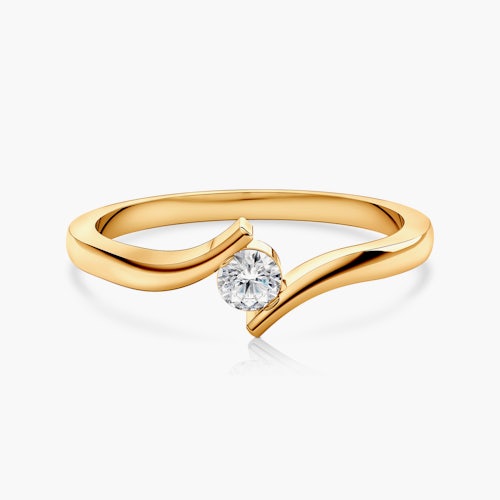 Pierścionek zaręczynowy SAVICKI: złoty, diament